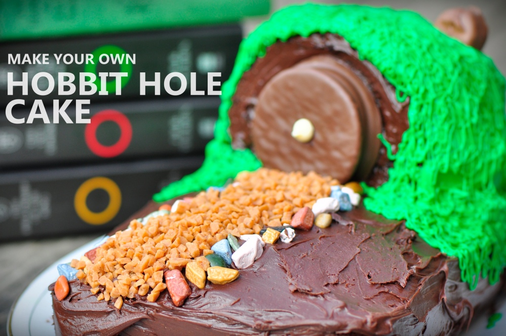 Hobbit Hole Cake with Text