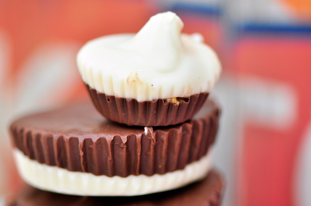 White chocolate peanut butter cup