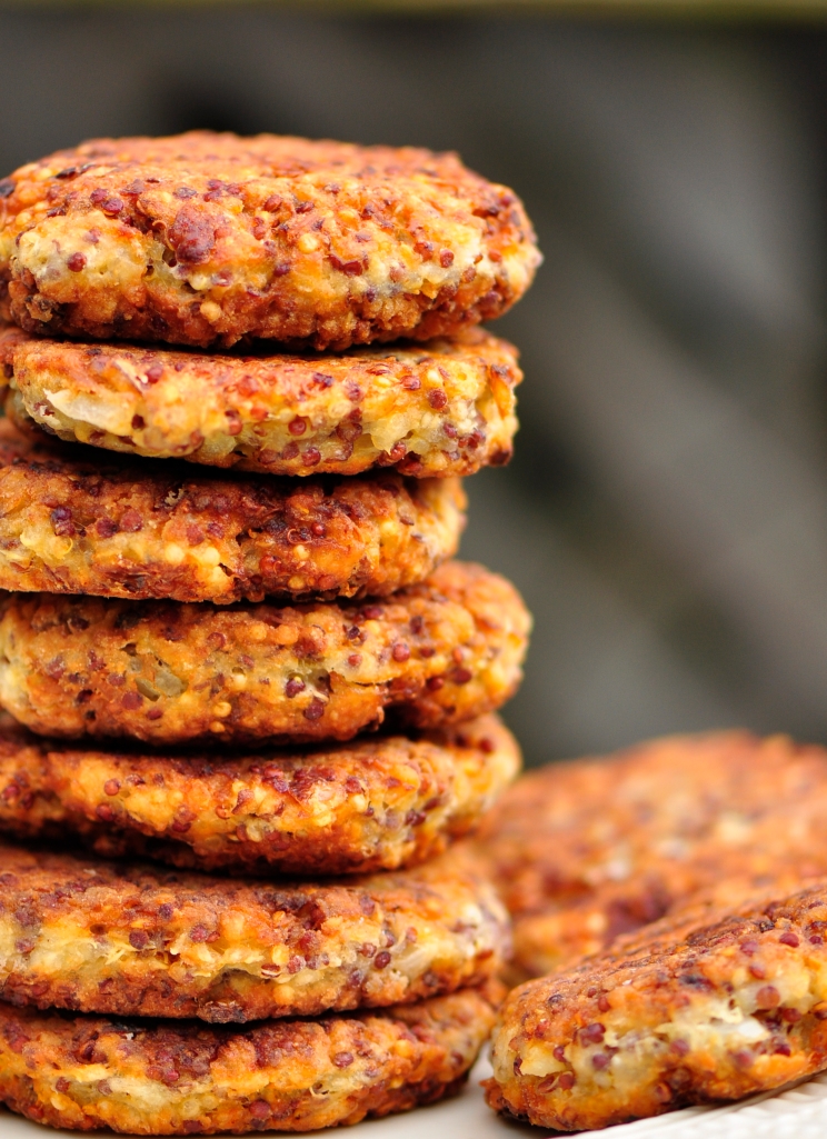 Stack of Crispy Quinoa Fritters