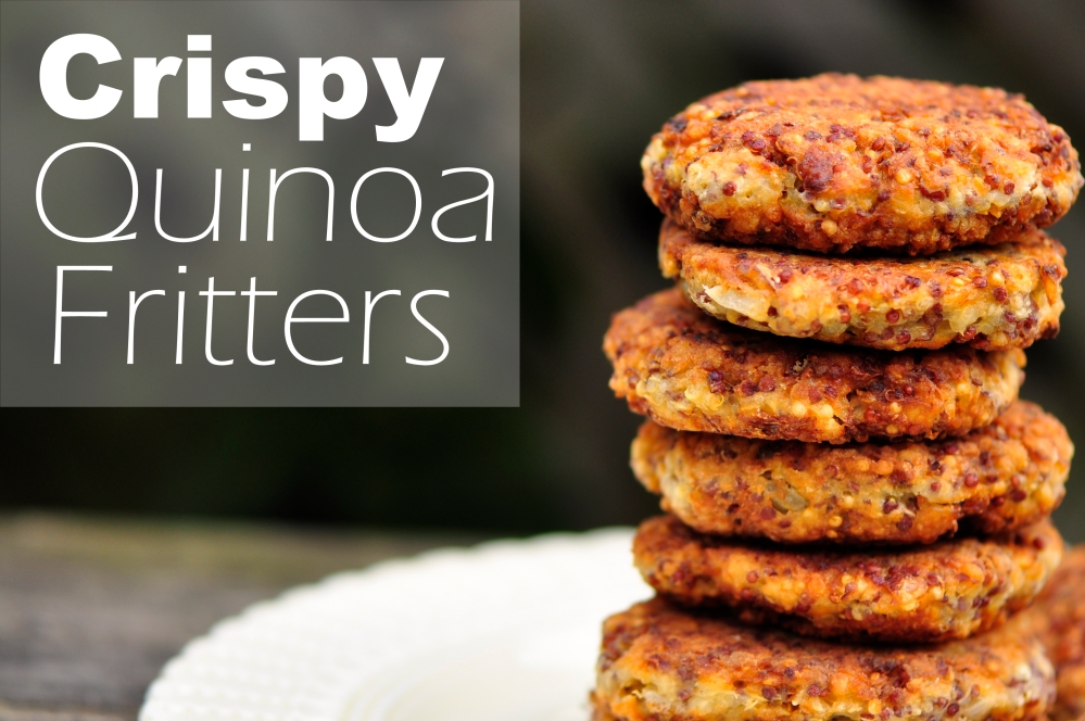 Crispy Quinoa Fritters with text